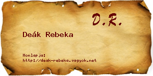 Deák Rebeka névjegykártya