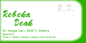 rebeka deak business card